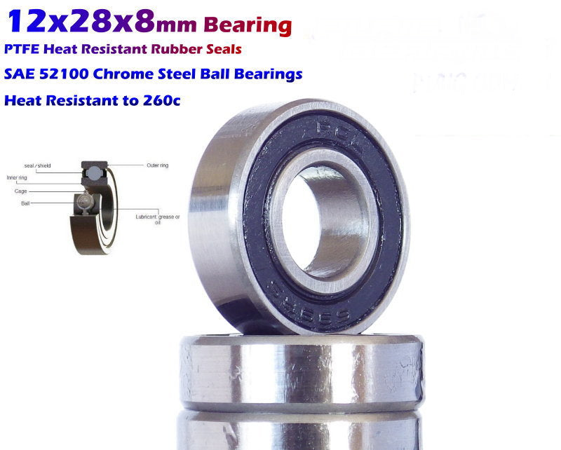 12x28x8 mm bearings
